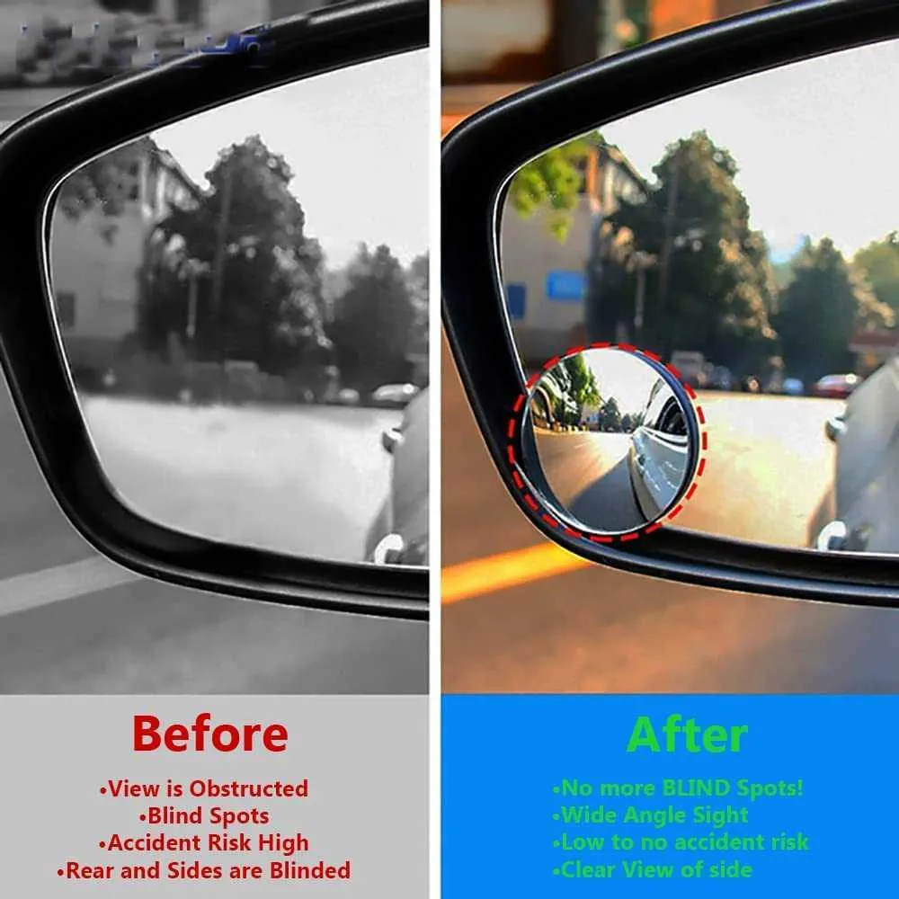Blind Spot Mirrors For Cars, 2 Pack 2-Inch HD Glass Convex Mirrors With - View #13