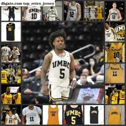 College Basketball Wears 5 Darnell Rogers Jerseys UMBC Retrievers basketball Jersey 2022 NCAA Final Four Jerseys 0 Keondre Kennedy 1 L.J. Owens 2 Tre Edwards Hakim