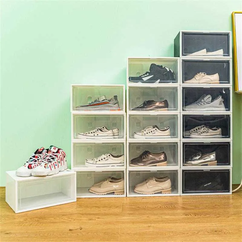 Storage Boxes Bins Folding Box Home Portable Rack Organizer Closets Shelf For Bedroom Egg Holder Transparent Shoe Dryer W0428