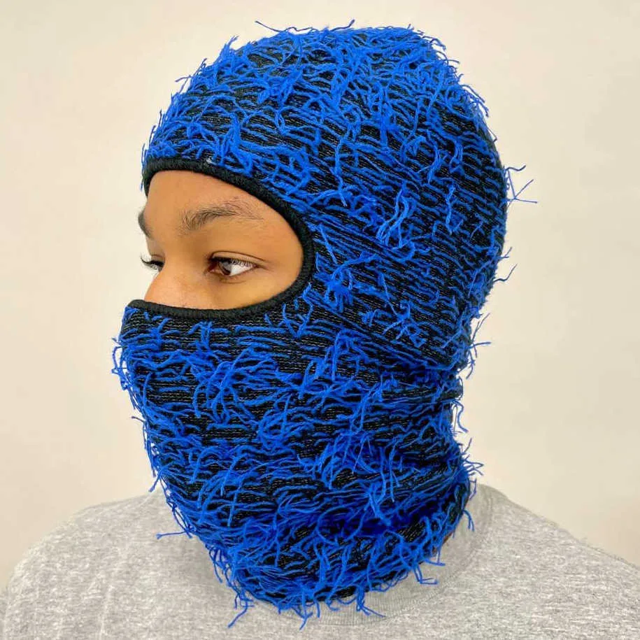 【Anyone more】Dad Muffler Knit Balaclava Winter Warm Knitted Balaclava Beanie With Dreads With