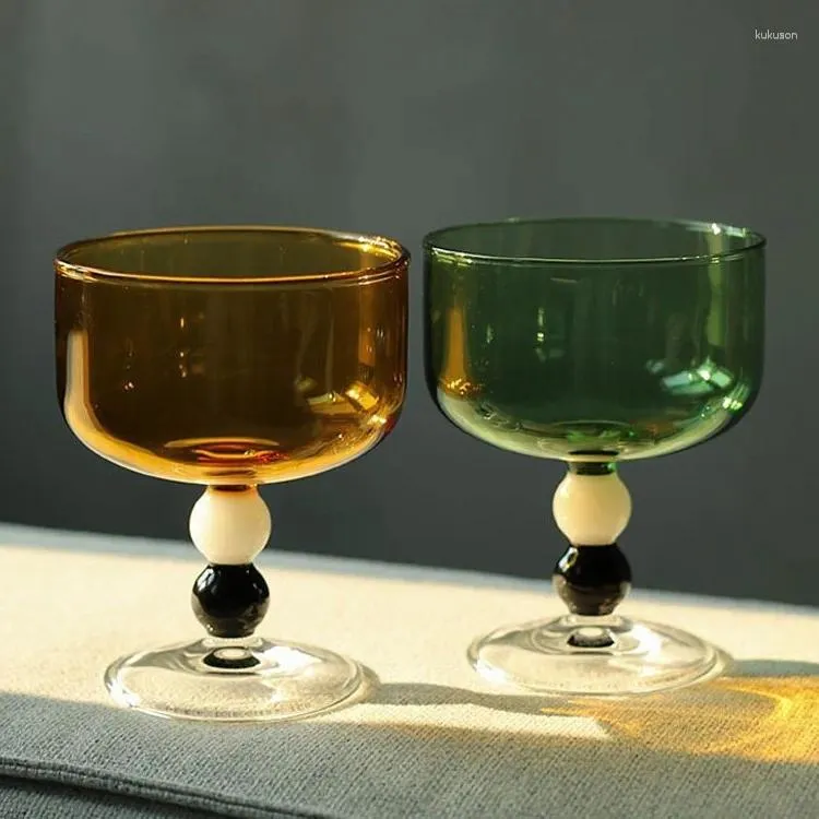 Bicchieri da vino in calice in vetro borosilicato alto creativo trasparente rosso bianco tazza tazze da tè per la casa