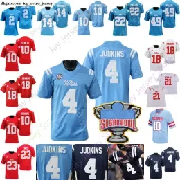 Custom Ole Miss Rebels Football Jersey NCAA College Jaxson Dart Quinshon Judkins Tre Harris Spencer Sanders Eli Manning Coleman Watkins Bent