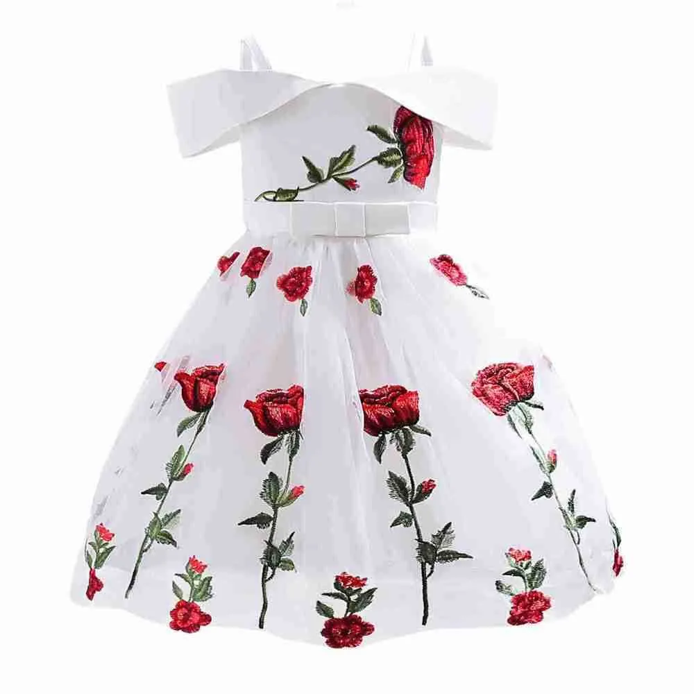 Kläder sätter 1-10 år flickor klänningar barn sommarkläder barnklänning