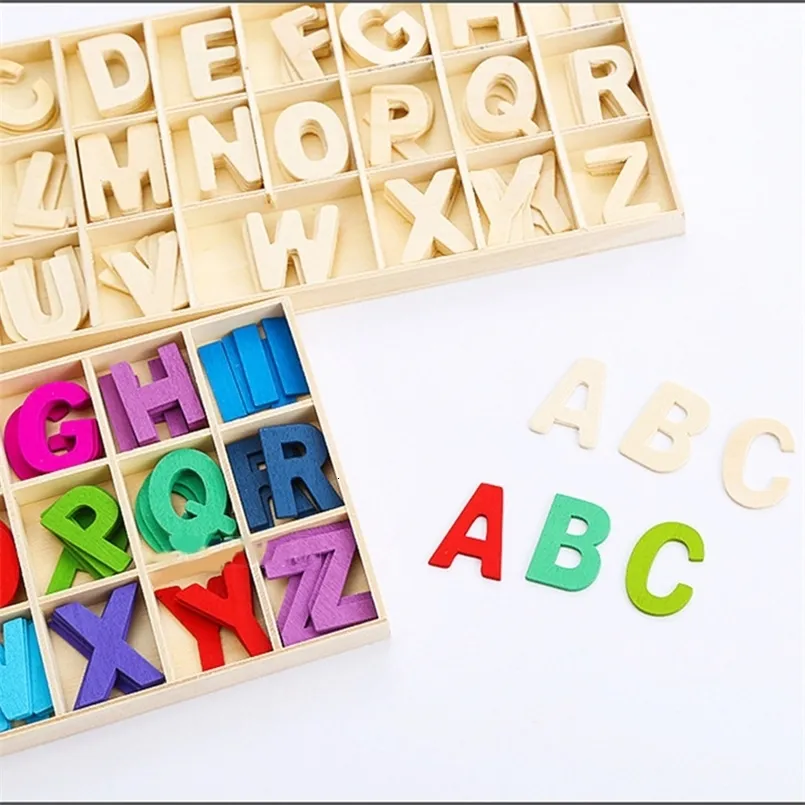 Autres fournitures de fête d'événement Décorations de Noël DIY Craft Grandes lettres en bois Alphabet Lettre Décoration pour salle de mariage Anniversaire Anglais ABC Blocs 231127