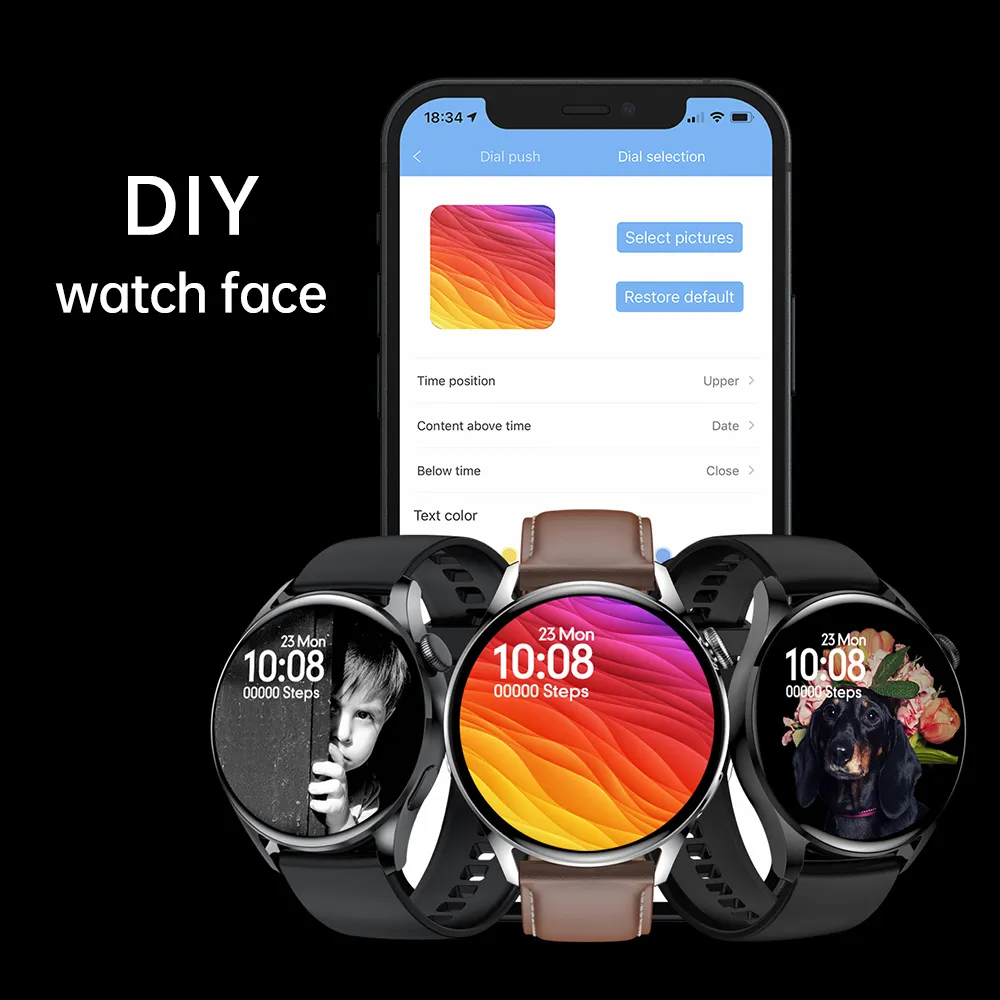 For Phone Xiaomi Android IOS Reloj Inteligente Hombre Smartwatch Men 2021  Android IP68 Smartwatch Answer Call Smart Watch Man