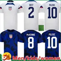 2022 PULISIC USAS tee soccer jersey word cup kits united states MGDVV 22 23 football mens AARONSON 2023 REYNA McKENNIE MORRIS DEST YEDLIN