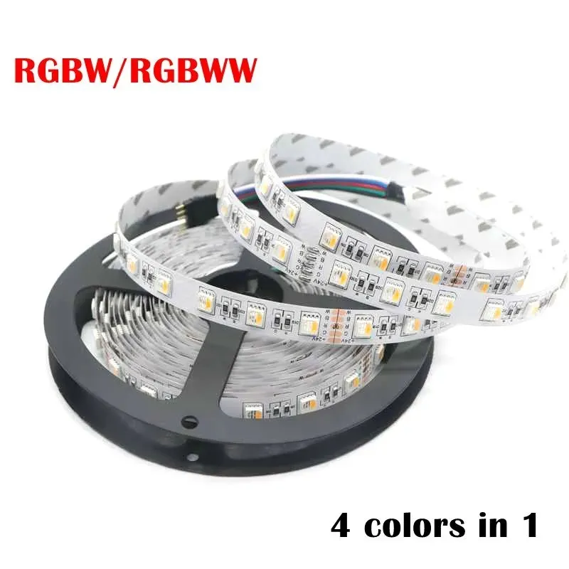 Tira de luces LED 5050 SMD RGBW RGBWW 4 colores en 1 Chip LED Tira de LED Cinta de diodo no impermeable Retroiluminación DC 12V 24V