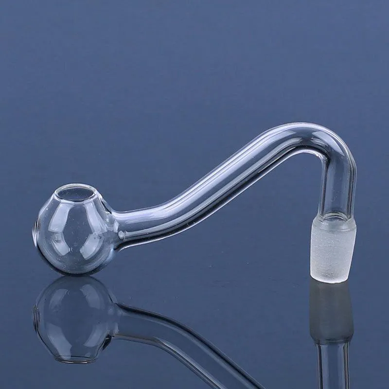 Pyrex Glass Oil Burner Pipe 10mm Manliga kvinnliga klara glasrör Adapter Banger Nail For Water Bong JRGNN