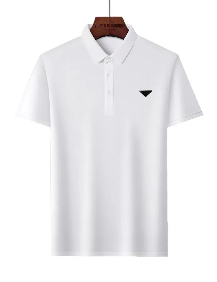 Designer Polo mens Polo Polos High Letter Bordado de alta qualidade Tshirt lapes listrado e listrada de manga curta clássica camisa casual masculina camisa polo