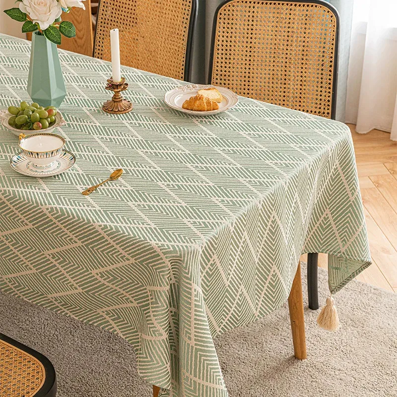 Nappe de table en tissu de table à manger de style nordique ins, avec café en coton et lin frais japonais haut de gamme, 231127