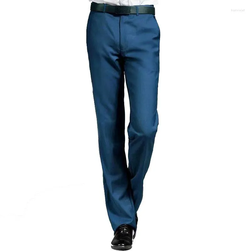 Costumes pour hommes Pantalons évasés Pantalons formels Bell Bottom Pant Dance Costume bleu pour hommes Taille 29-37