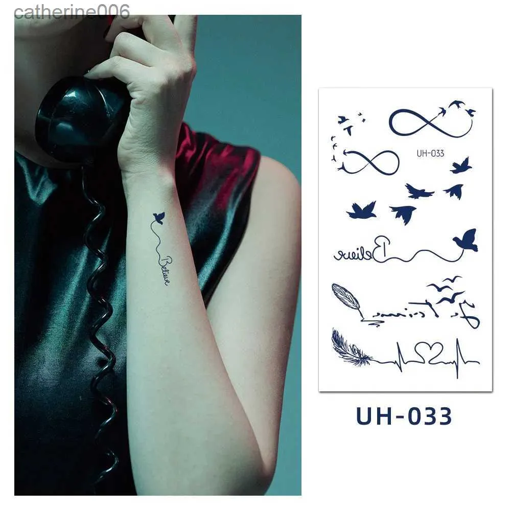 Tattoos Colored Drawing Stickers SemiPermanent Temporary Tattoo Sticker for Girl Men Boy LongLasting 12 Week Waterproof Realistic Body Arrow Tattoo StickersL231