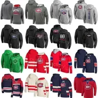 Montreal Hockey Canadiens 77 Kirby Dach Hoody Jersey Jackets 34 Jake Allen Hoodies 63 Evgenii Dadonov Hooded 31 Carey Price Sweatshirts Pullover Black Red Grey