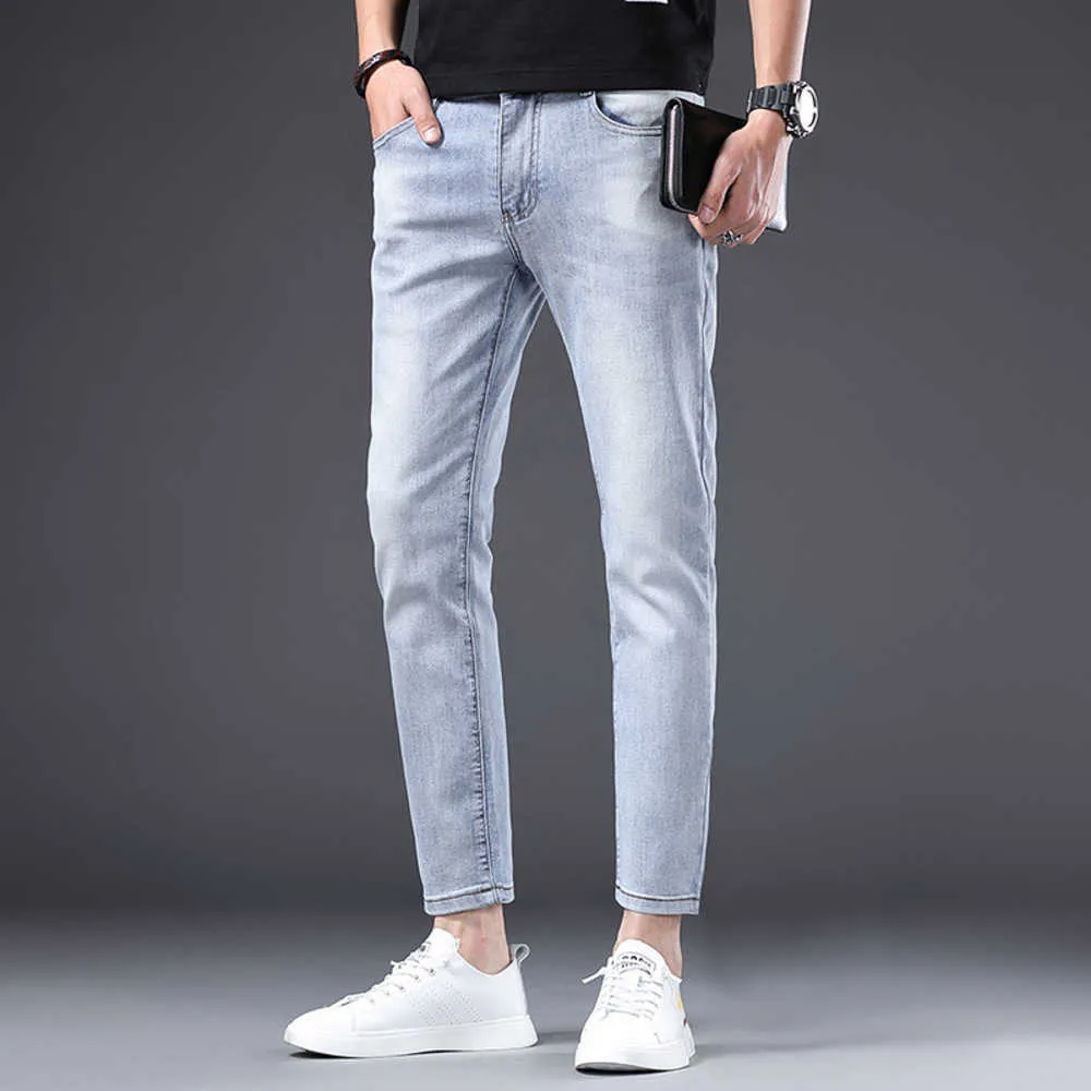 Mens Jeans Spring Summer Korean Cowboy Denim Man'S Elastic Small Feet  Ripped Holes Casual Ankle Length Pants Men'S Hombre From 17,25 € |  DHgate