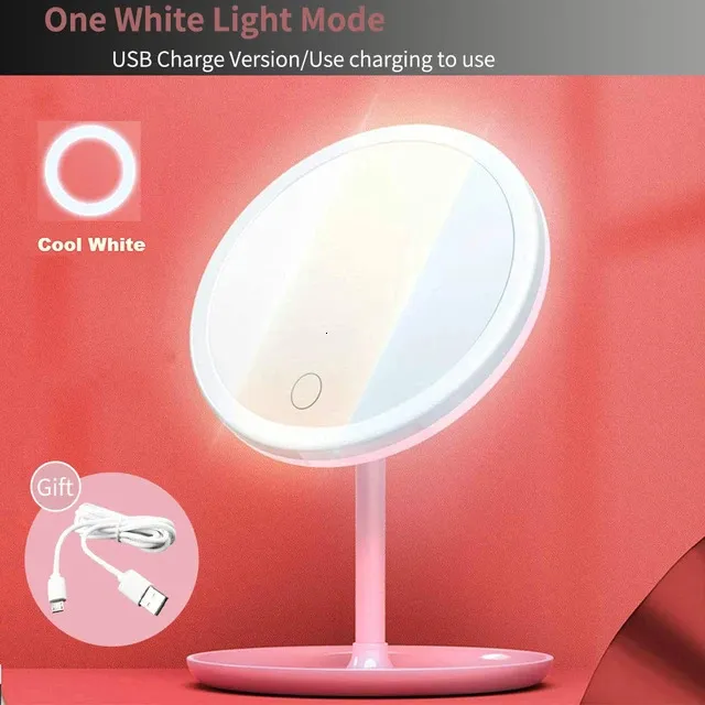 Specchio Da Trucco LED Portatile Con Luci - Specchio Illuminato Touch 360° Per Viaggio E Casa