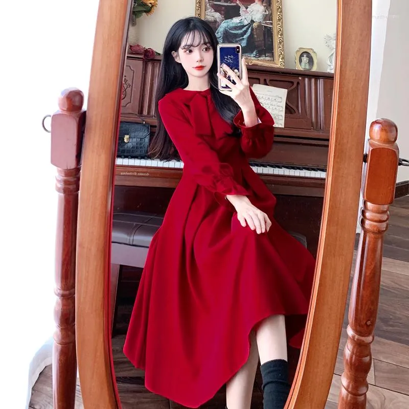 Casual Dresses Toast The Bride Long-sleeved Little Engagement To Wear At Ordinary Times Of 2023 Autumn Winters Recalls Dress