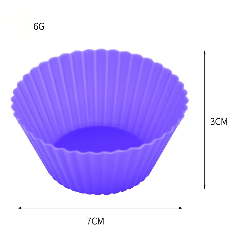 Silicone muffin xícara de bolo redonda xícara de cozinha diy mofo de alta temperatura a ovo de ovo forno de cozimento