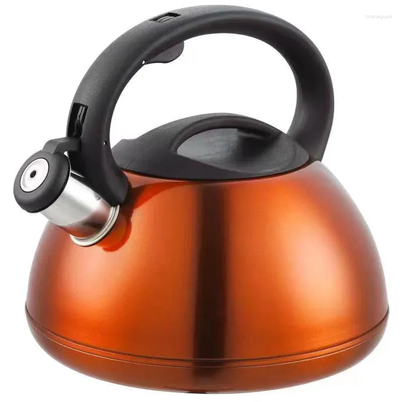 ヒップフラスキマルチカラーステンレス鋼ガス誘導ケトル容量の口shist速3L Stovetop Teapot for Your Kitchen