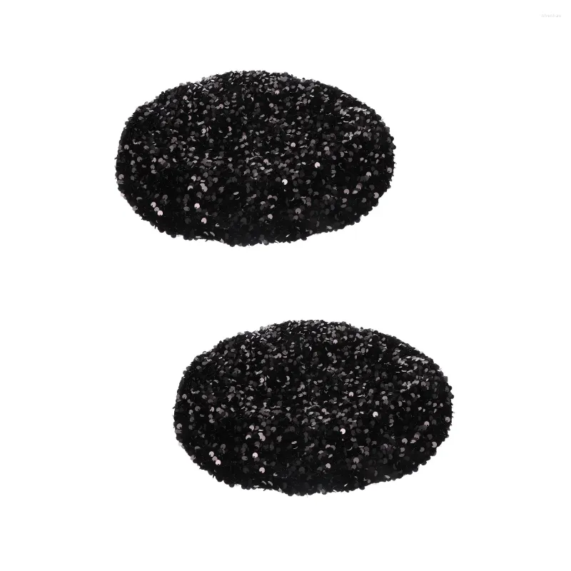 Berets 2 pcs outono e brilhante boina lantejoulas moda shimmer chapéu para mulheres