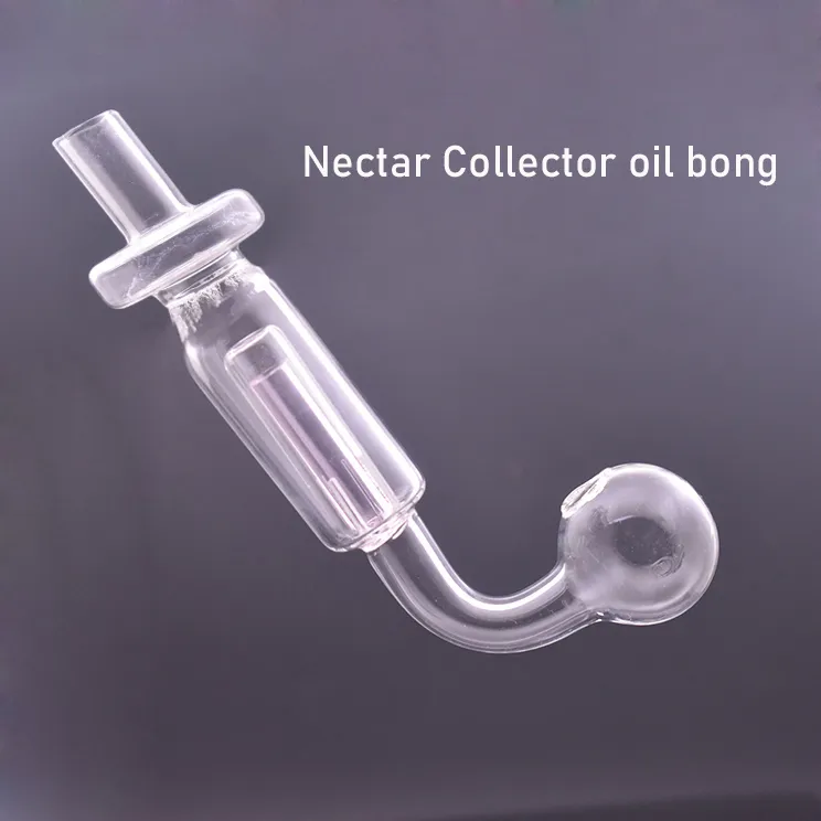 Novo design de atualização Tubo de queimador de óleo de vidro com bola de 30mm Dab Straw Oil Rig Ash Catcher Bong Bubbler Tubulação de água portátil para bolso