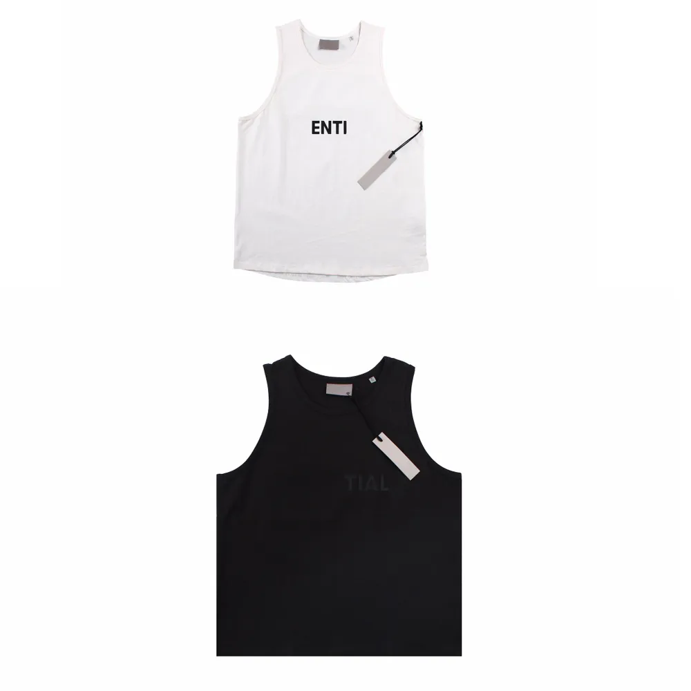 Men Tank Top Lets Letters Lose Hip Hop Luksusowy Casual Nur Thirt Fashion Bawełna designerska zbiornik Tlee Bez rękawów