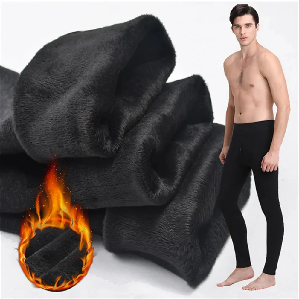 Sous-vêtements thermiques pour femmes Sous-vêtements thermiques pour hommes Hiver Long Johns Épais Polaire Leggings Porter par temps froid XL à 6XL Villus Long Johns Men 231127