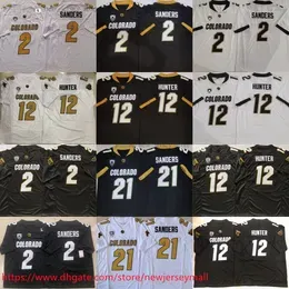 Fast Shipping S-6XL NCAA Colorado Buffaloes Football 2 Shedeur Sanders Jersey 100th Patch 12 Travis Hunter Jerseys Shirts Stitched Man Youth Kids Boys