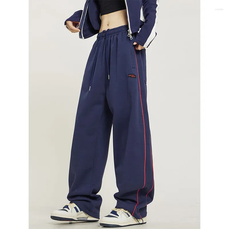 Pantaloni da donna MEXZT S-4XL Pantaloni sportivi a righe Donna Y2K Gamba larga oversize Cargo Streetwear Harajuku Baggy Pantaloni sportivi Pantaloni sportivi