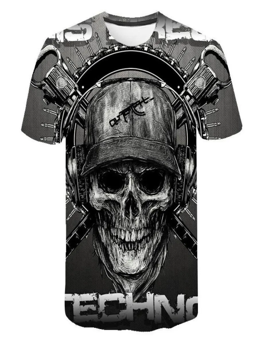 Crânio t camisa masculina esqueleto tshirt punk rock tshirt arma t camisas impressão 3d tshirt vintage roupas masculinas verão topos plus size 6xl8621005