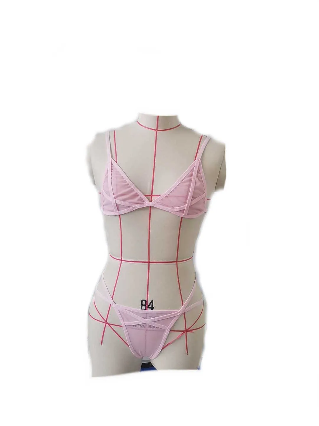 Sexy Lingerie Style Asymmetrical Mesh Top