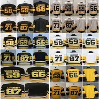 College wear Reverse Retro Ice Hockey 87 Sidney Crosby Jersey Jason Zucker 58 Kris Letang 59 Jake Guentzel Lemieux Evgeni Malkin Blank Stadi