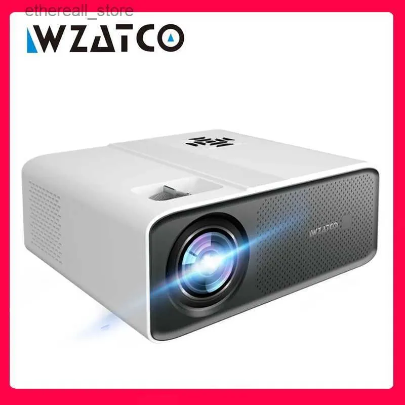 Proiettori WZATCO C5 200 pollici 1080P Full HD LCD LED Videoproiettore Home Theater portatile Cinema Beamer Proiettore Supporto Android TV Box Q231128