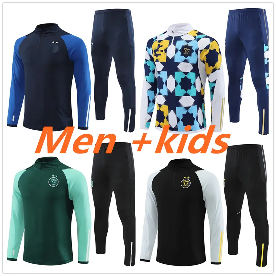 Algerien-Trainingsanzug Sets MAHREZ Algerien-Fußballjogging Herren Kinder 22 23 BOUNEDJAH Fußbekleidung FEGHOUL Sportswear Fußball-Trainingsanzug