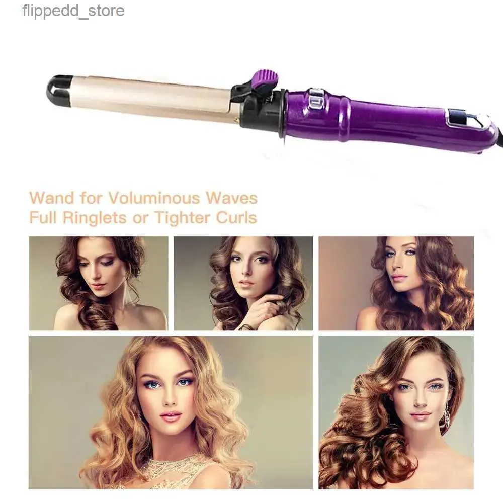 Curling Irons Automatic Curling Iron Hair Curler Wand Curl 1 Inch Rotating Magic Hair Curling Roller Titanium Auto Hair Wave Styler Q231128 From 7 4 DHgate