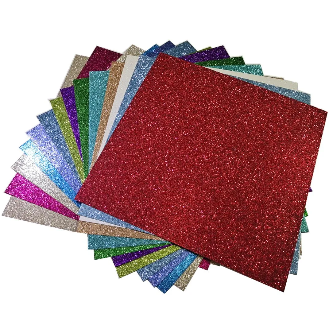 Stamping 135pcs DIY Crafting Christmas Wedding Decoration Festival Glitter Paper 12"*12" 300Gsm