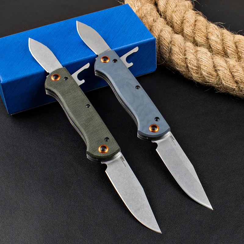 Hot BM371 Multifunctional Folding Knife S30v Stone Wash Blade G10/Micarta Handle Outdoor EDC Pocket Knives with Bottle Opener