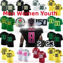 Custom S-6XL NCAA Oregon Ducks College Football Jersey 8 Marcus Mariota 21 Royce Freeman 10 Bo Nix 13  Thompson 9 Jay Butterfield 5 Sean Dollars Bucky Irving Jamal Hill