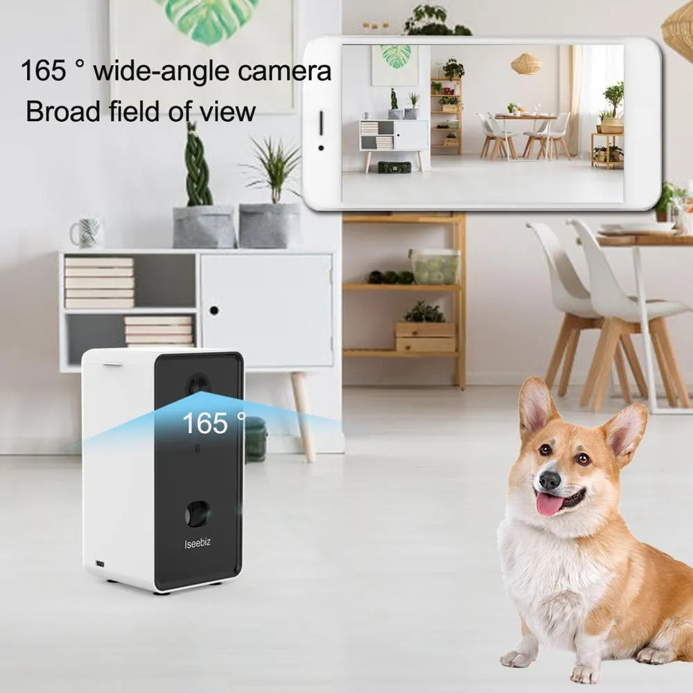 Pet camera treat feeder hot sale
