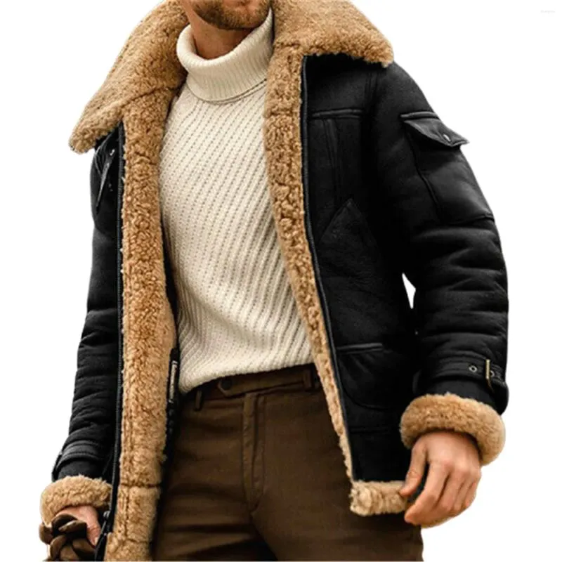 Hunting Jackets Slim Punk Style Leather Jacket Made Of High Quality Fiber For Everyday Wear