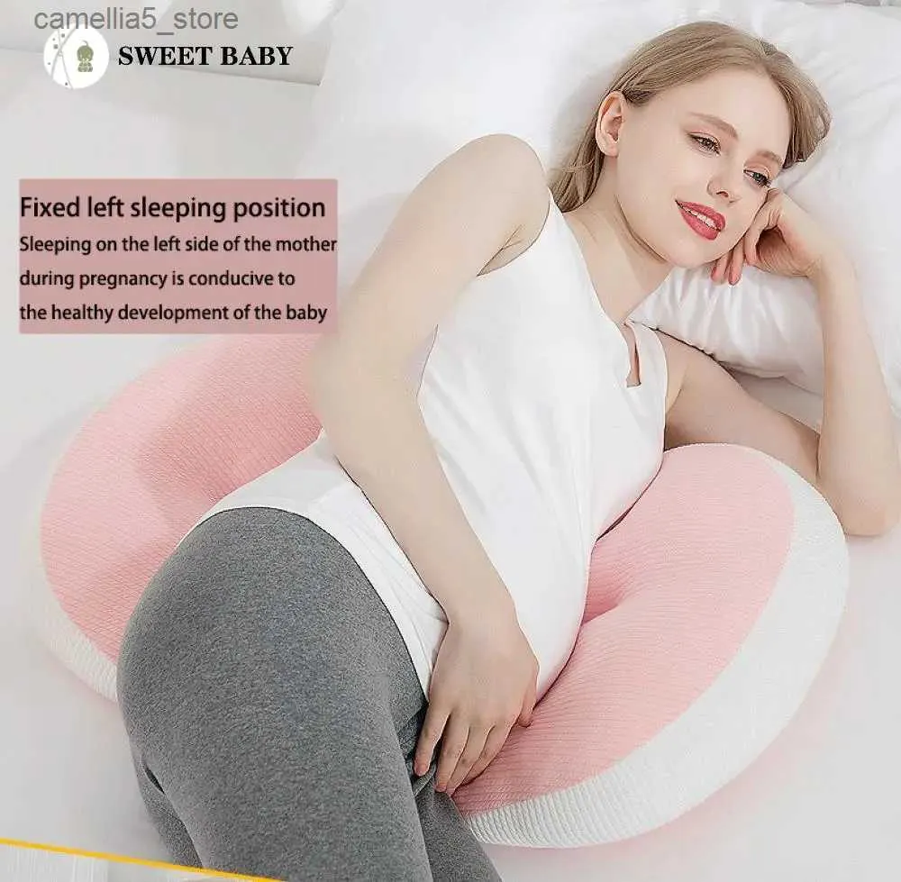 Maternity Pillows 2023 New Maternity Pillow Side Sleeping Belly Support Pillow Bamboo Fiber Fabric Multicolor Sleeping Products During Pregnancy Q231128
