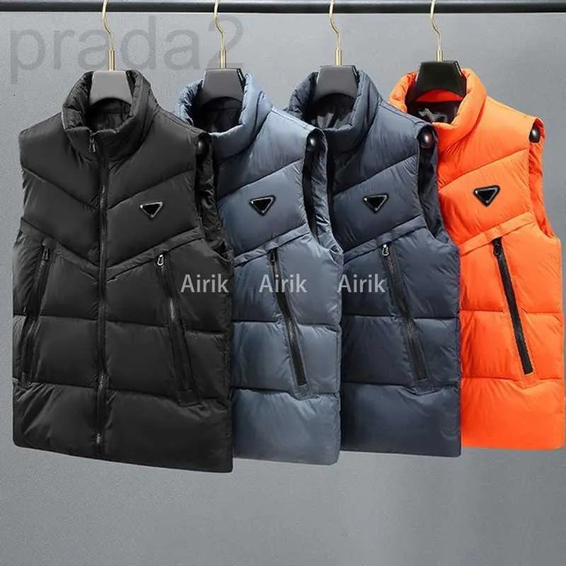 Men's Vests designer 5A Men Fashion Winter Down Vest Quality Womens Outerwear Mens Parkas Unisex Coats Contrast Color Casual M L XL 2XL 3XL 4XL 5XL 6XL 7XL 8XL M7OT