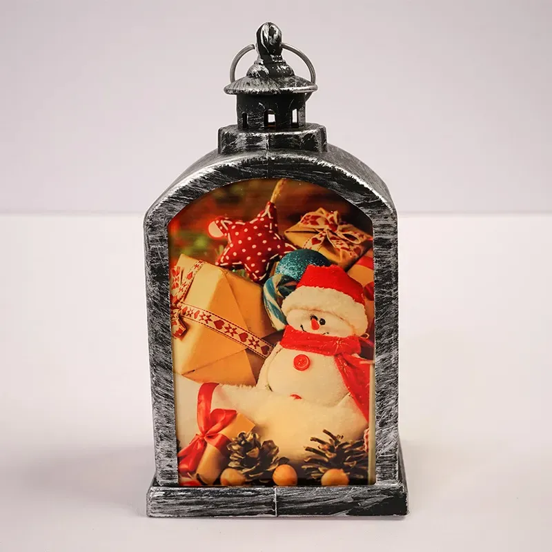 Sublimation Blanks LED Christmas Lanterns Christmas Luminous Pendant For Christmas Tree Decorations