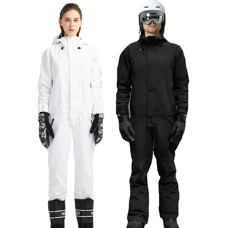 Andra sportvaror Jumpsuit snowboard vattentätt ytterkläder högkvalitativa bergsnö män och kvinnor skidjackor byxor utomhus skidräkter 231127