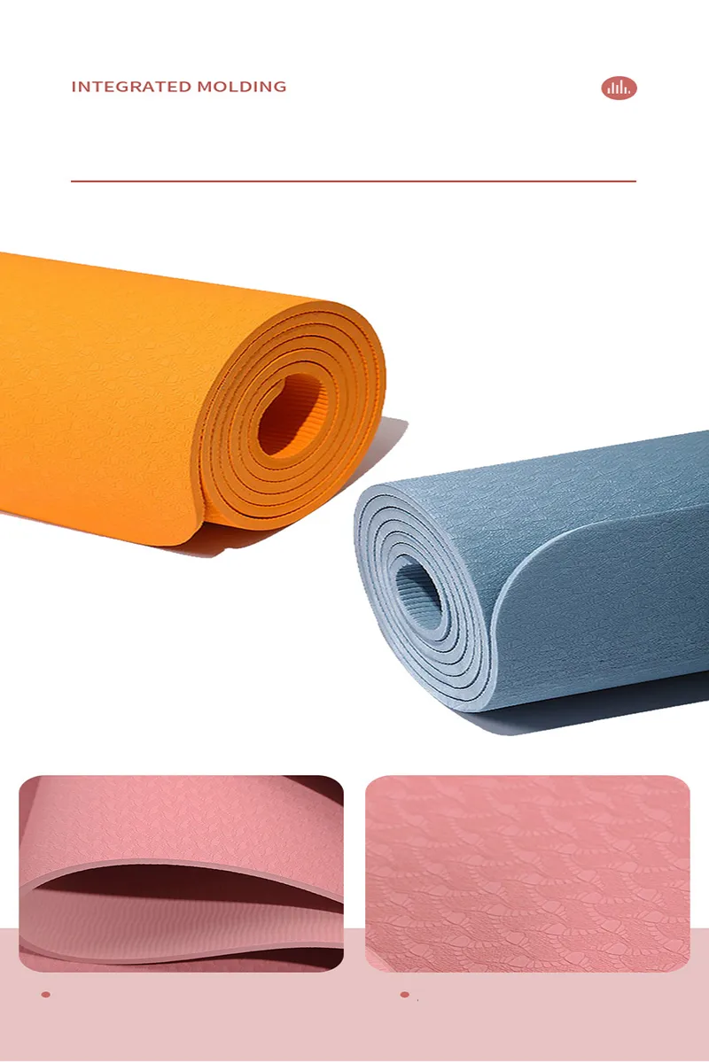 6mm Yoga Mat For Home Workout Non Slip Workout Mats Eco Exercise