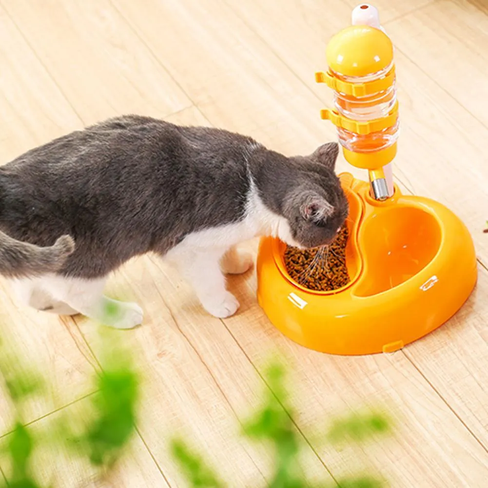 Garrafa de plástico para alimentação de animais de estimação, fonte de água para cães e gatos, dispensador de água para animais de estimação, alimentador automático para animais de estimação