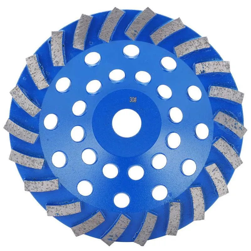 Чашка шлифовального круга Slijpstenen, 22 зубца, 180 мм, 30 #, сетка для шлифования бетона, камня, цемента