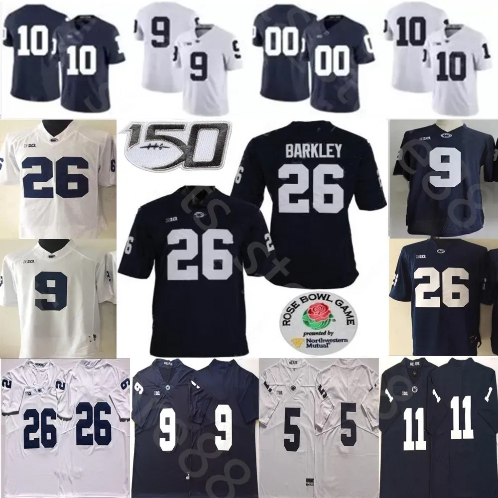 Anpassade fotbollströjor NCAA Penn State Nittany Football Jersey Sean Clifford Joey Porter Jr. Pat Freiermuth KeyVone Lee PJ Mustipher Drew A