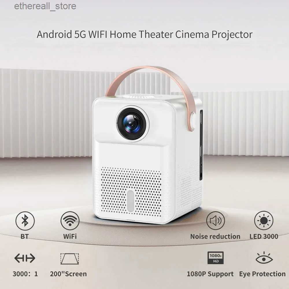 Projectors Yersida Projector X8 Mini Portable Android System Smart Home 5G WiFi Projectors Bluetooth 720p HD Support 4K Video Equipment Q231128