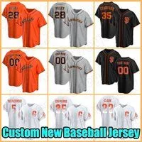  Baseball 35 Brandon Crawford Custom 28 Buster Posey Giants Jersey 5 Mike Yastrzemski 22 Will Clark 9 Brandon Belt Matt Wisler Austin Slater Alex Wood