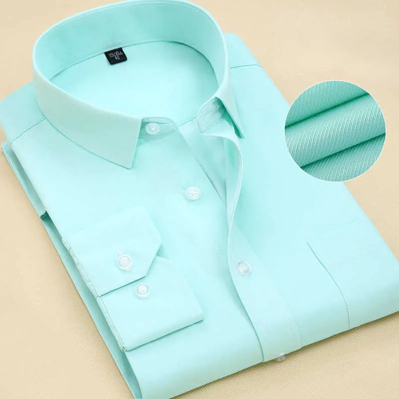 Camisas de vestido masculinas 8xl Pure Color Office Formal Business Work Social Cirlt Camisa Longsleeve para homens Casual Casual Camisa Branca Black P230427